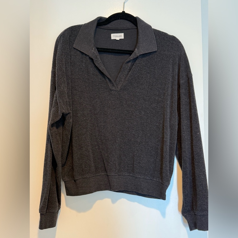 Sincerely Jules for Bandier Gray V-Neck Sweater